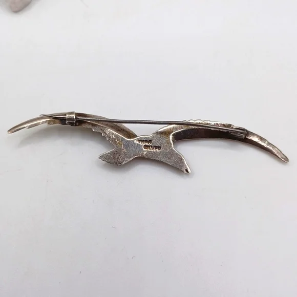 Mexico Silver Bird Brooch - Picture 4 of 6
